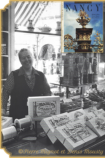 Josette Bruand-Courty et les macarons de Nancy Lefèvre Georges en 1987