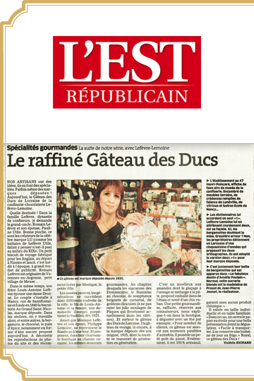 8 avril 2010 : Le raffiné Gâteau des Ducs de Lorraine