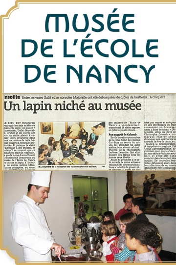 Dimanche 8 avril 2012 : Un lapin niché au musée