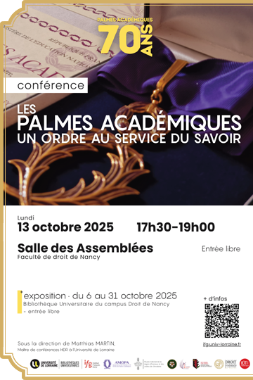13 octobre 2025 : Les Palmes Académiques : un ordre au service du savoir