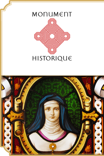 Un vitrail monument historique ! Le vitrail enseigne publicitaire de Ferdinand Gounon est inscrit au titre des monuments historiques à la demande de la famille Lefèvre-Lemoine.